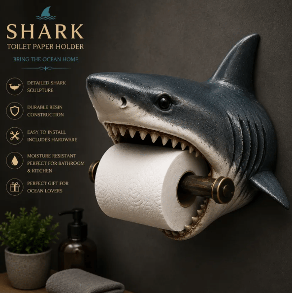 🌊Ocean Guardians 3D Resin Sculpture Toilet Paper Holder✨