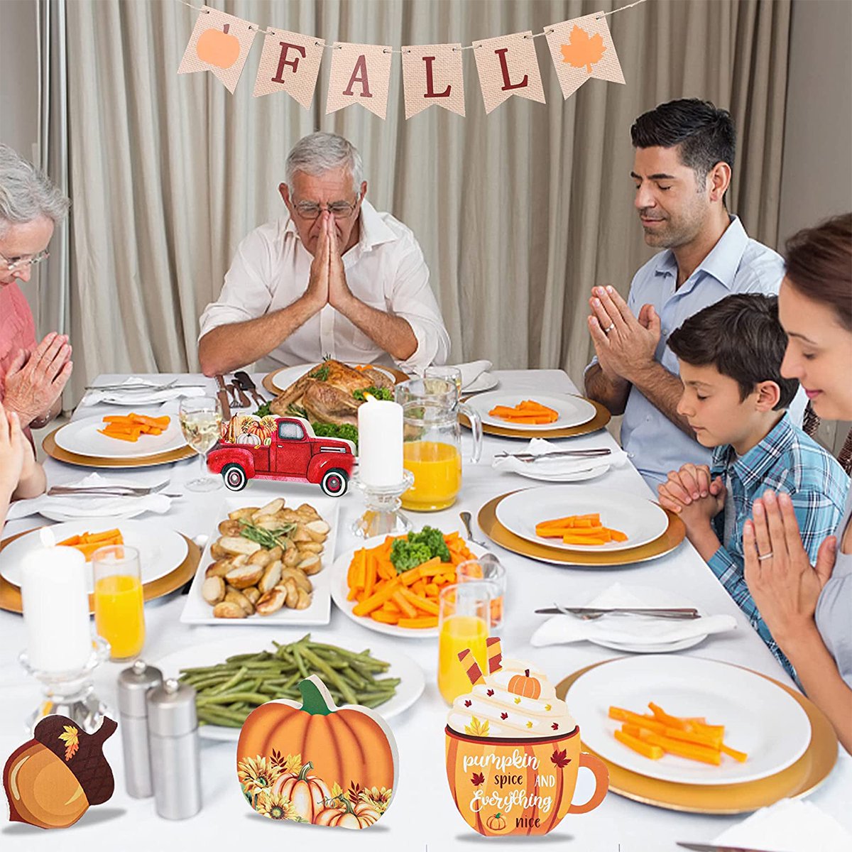 🍁Fall Tiered Tray Ornaments Setnan'gua