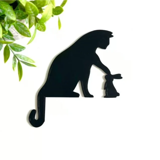 Halloween Black Cat Door Corner Sign Decoration