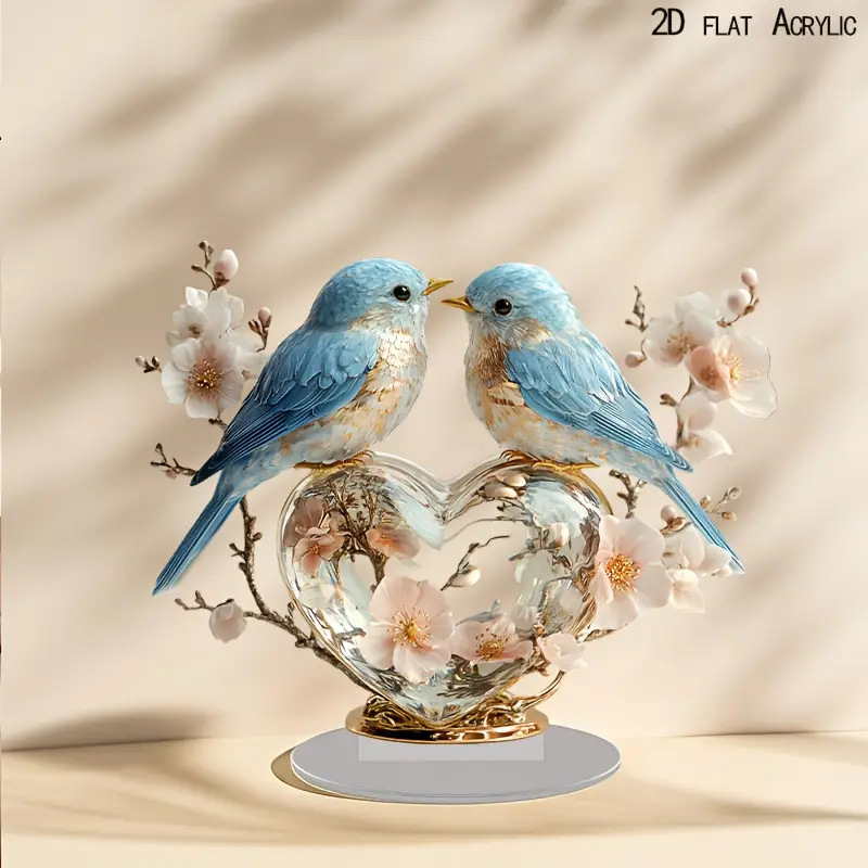 Exquisite Bird & Flower Acrylic Decorations 🐦💐