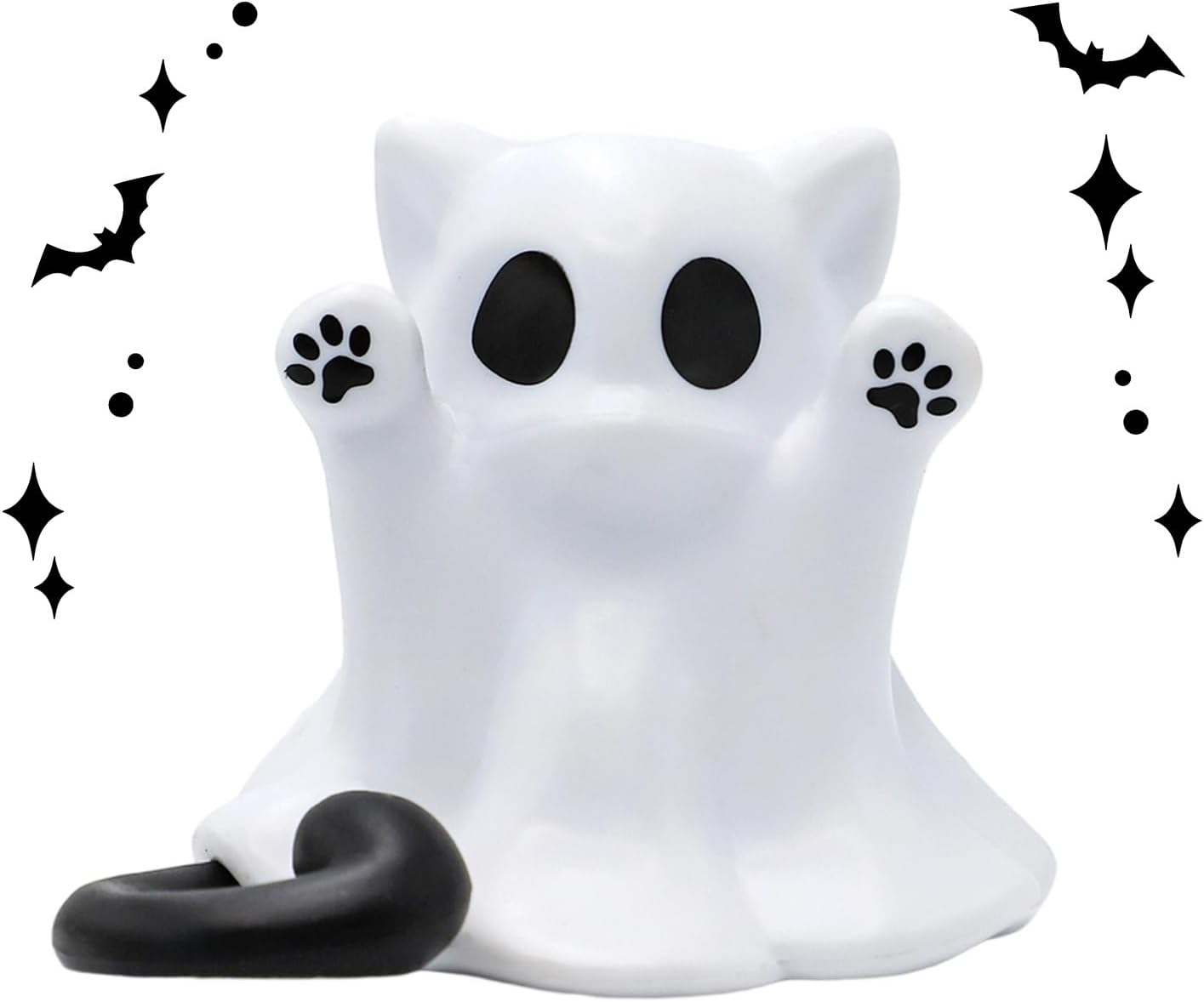 🎃Kitten Ghost Desk Decor – Cute Halloween Magic! 🐱👻