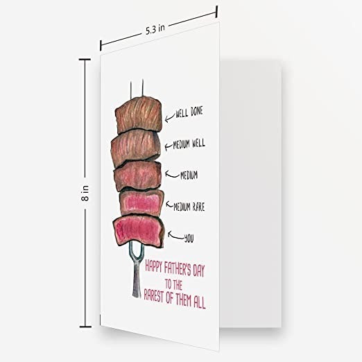🥳2023 Father's Day Gift🥩Naughty Steak Fathers Day Card