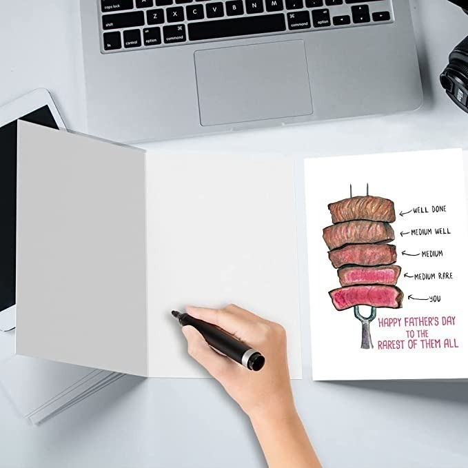 🥳2023 Father's Day Gift🥩Naughty Steak Fathers Day Card