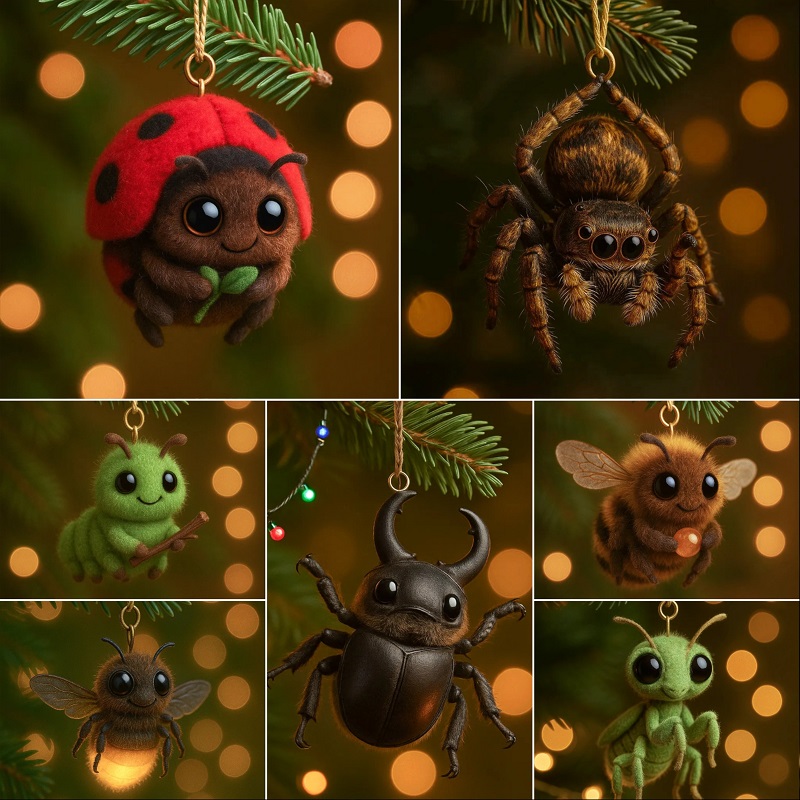 Tiny Bug Buddies Christmas Ornaments