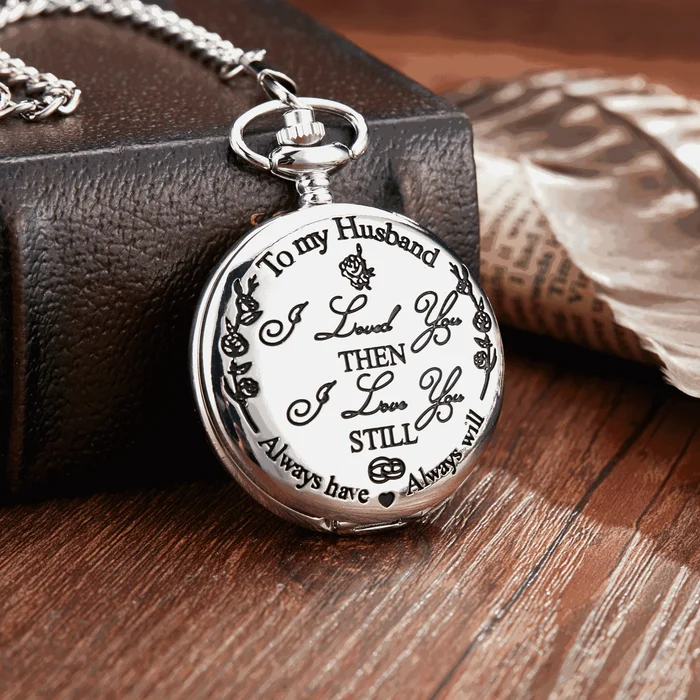 To My Family Quartz Pocket Chain Watch