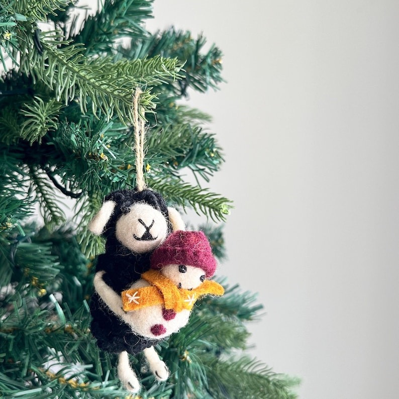 Cute Felt Sheep Christmas Ornament