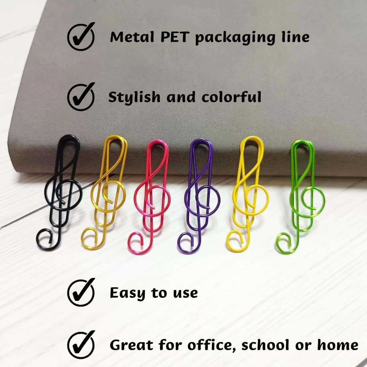 🎼Music Bookmark Metal Paper Clips