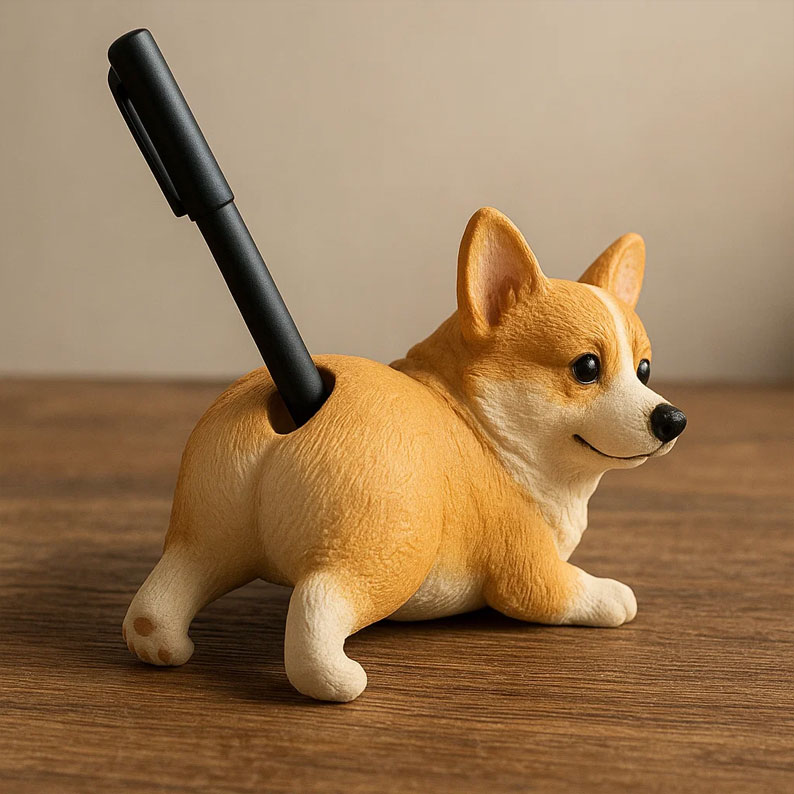 🐾😂Funny Corgi Pen Holder