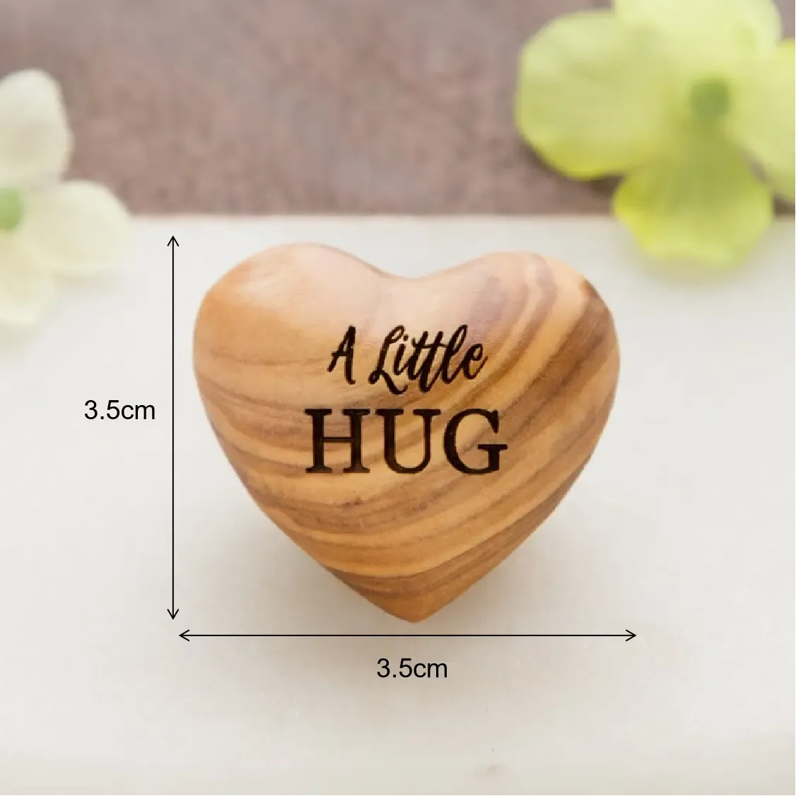 💖Handmade Pocket Hug Wooden Heart Token🎁