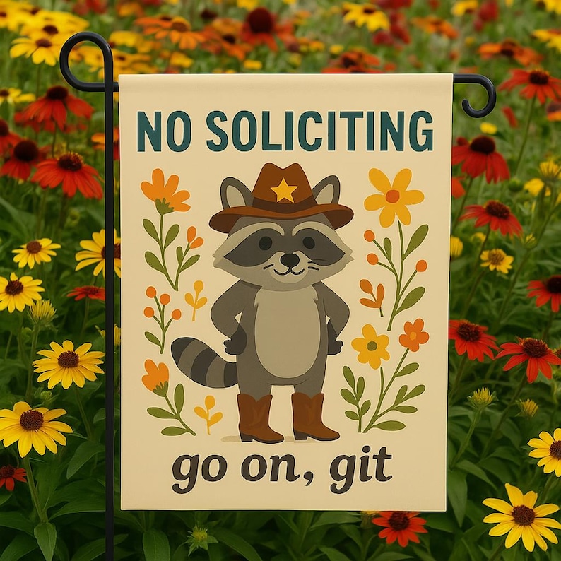 🔥Funny No Soliciting Garden Flags
