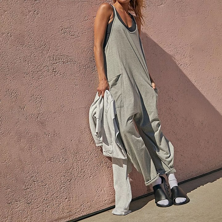 🔥Hot Sale - Wide Leg Jumpsuit with Pockets (Buy 2 Free Shipping)