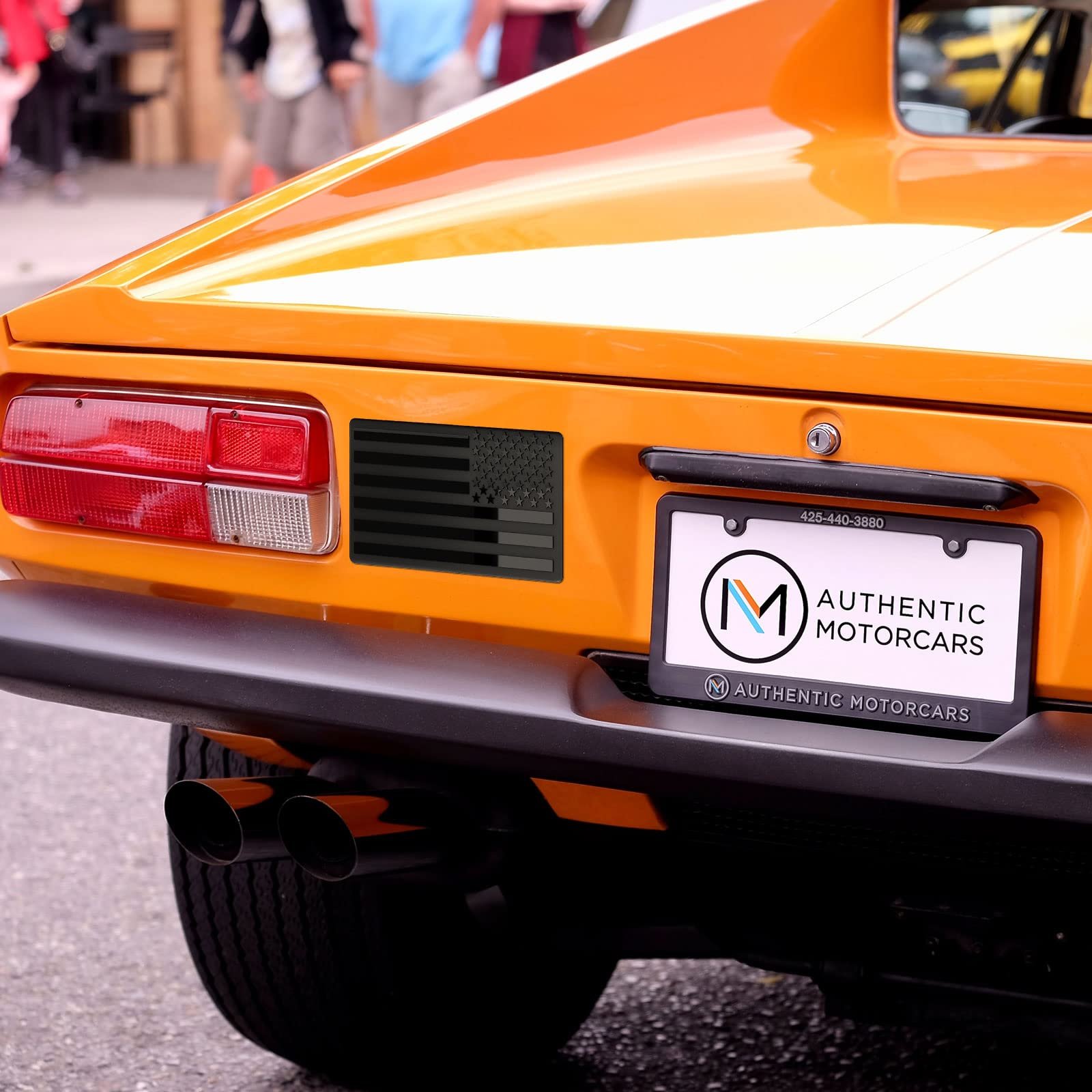 🏆Flash Sale⚡ 50K+ SOLD! Almost Gone-💥🔥 3D All-Black American Flag Emblem Decal,Best Gifts