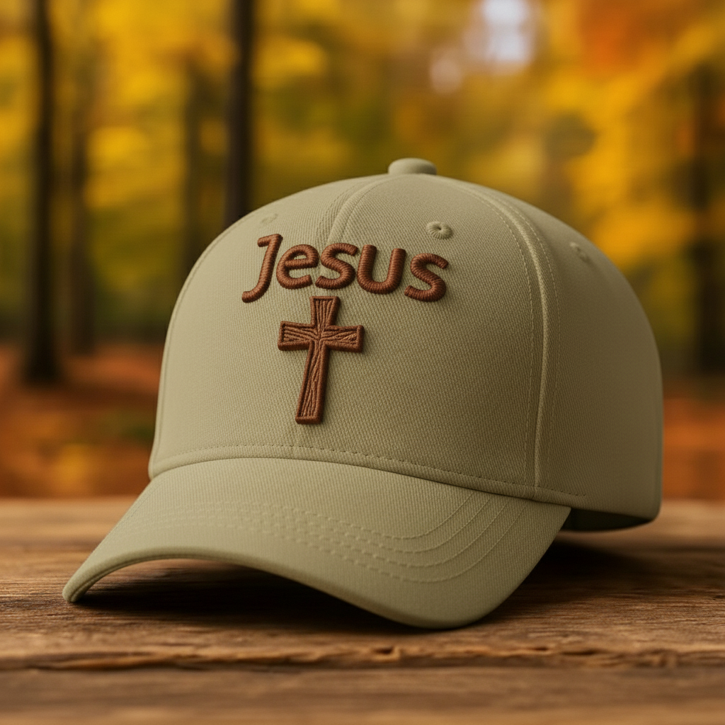 Jesus & Cross Embroidered Baseball Caps