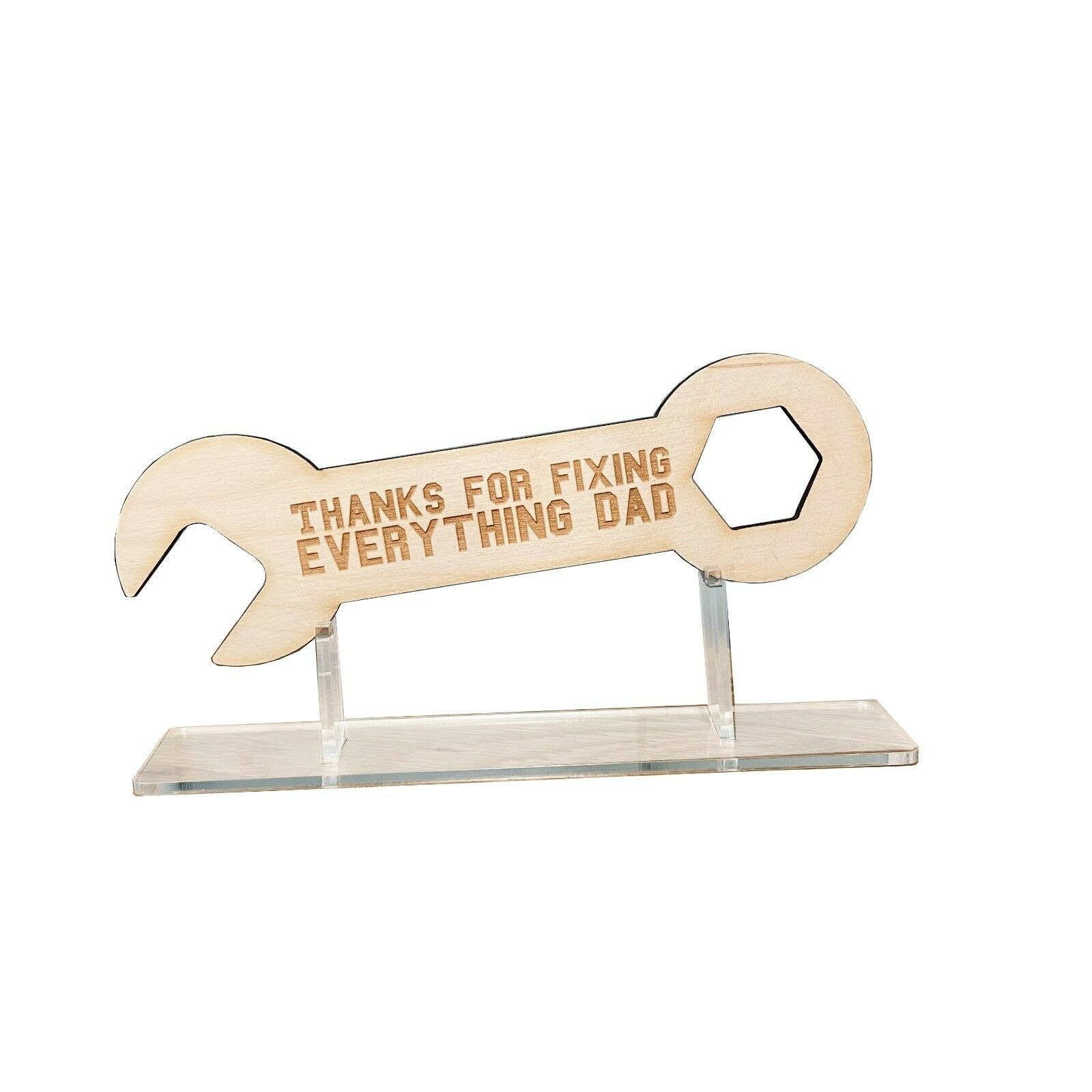 👨‍👧‍👦Father's Day Gift🎁- Laser Engraving Wooden Plaque With Arcylic Stand