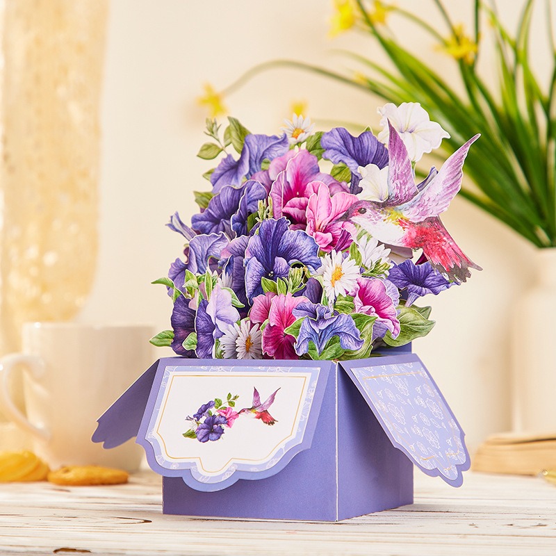 Colorful Floral Box Pop up Card for Mother's Day