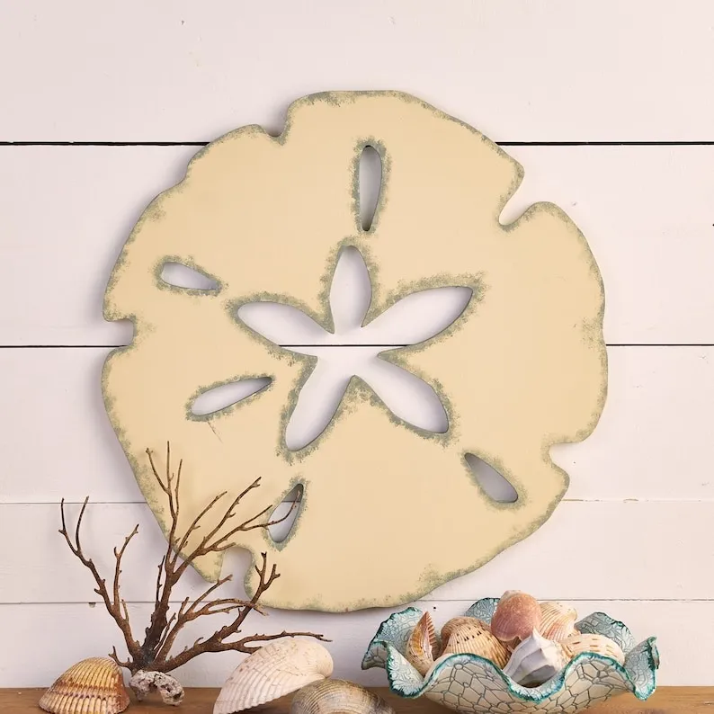 🌊Metal Sand Dollar Nautical Decor