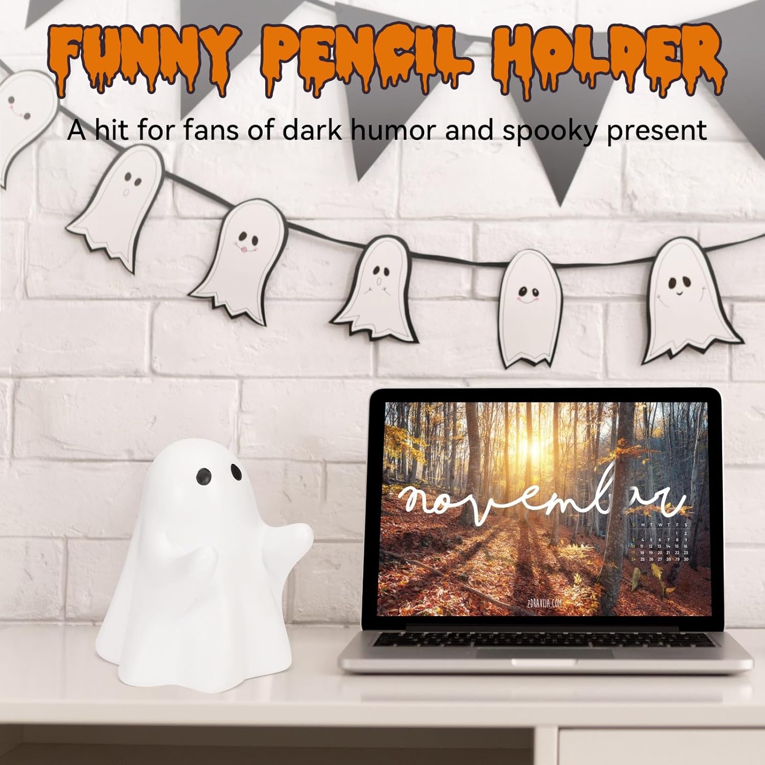 👻✏️ Cute Ghost Pen Holder – Spooky & Fun Desk Organizer! 