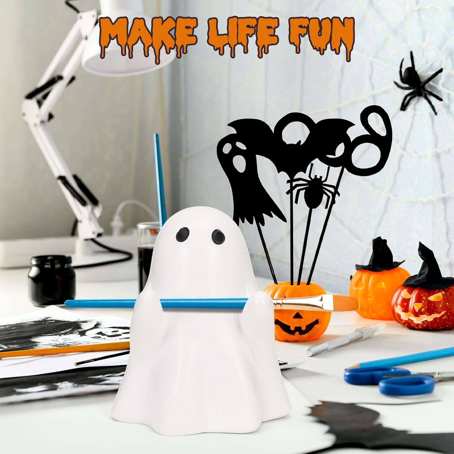 👻✏️ Cute Ghost Pen Holder – Spooky & Fun Desk Organizer! 