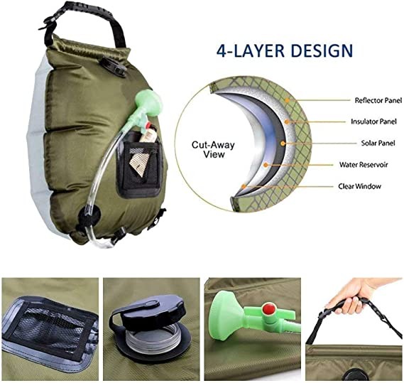 🔥BUY TWO SAVE 20% OFF🤩Outdoor Solar Shower Bag With Thermometer