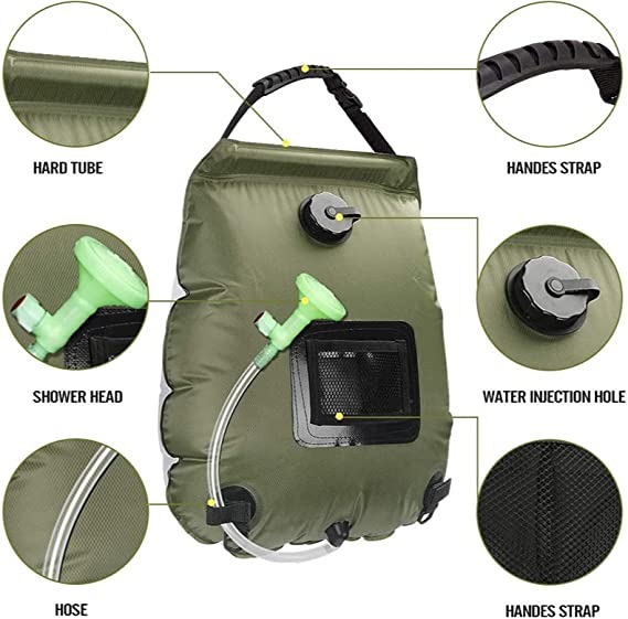 🔥BUY TWO SAVE 20% OFF🤩Outdoor Solar Shower Bag With Thermometer