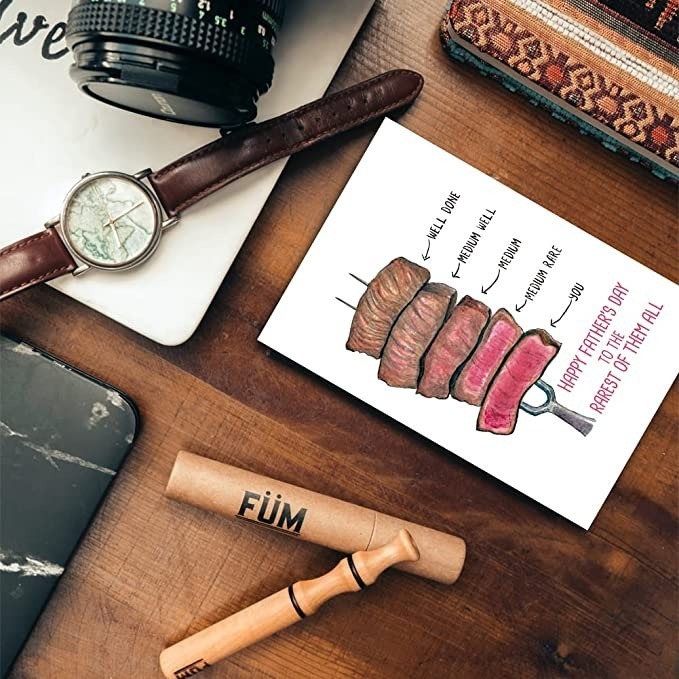 🥳2023 Father's Day Gift🥩Naughty Steak Fathers Day Card