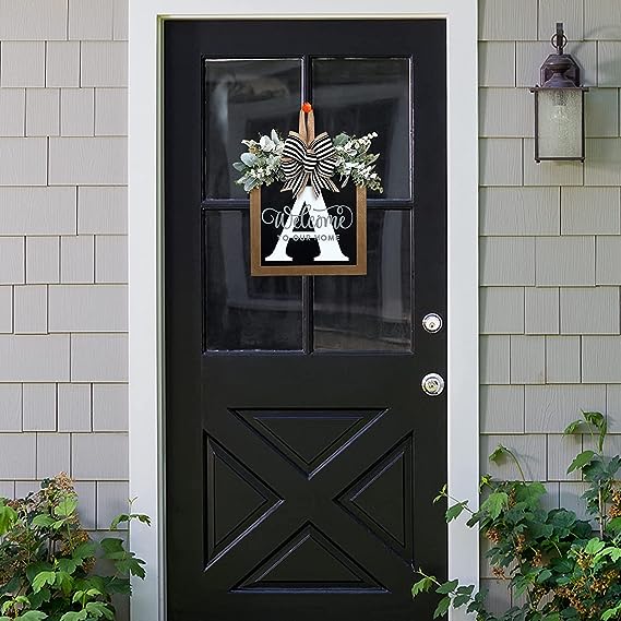 Last Name Year Round Front Door Wreath