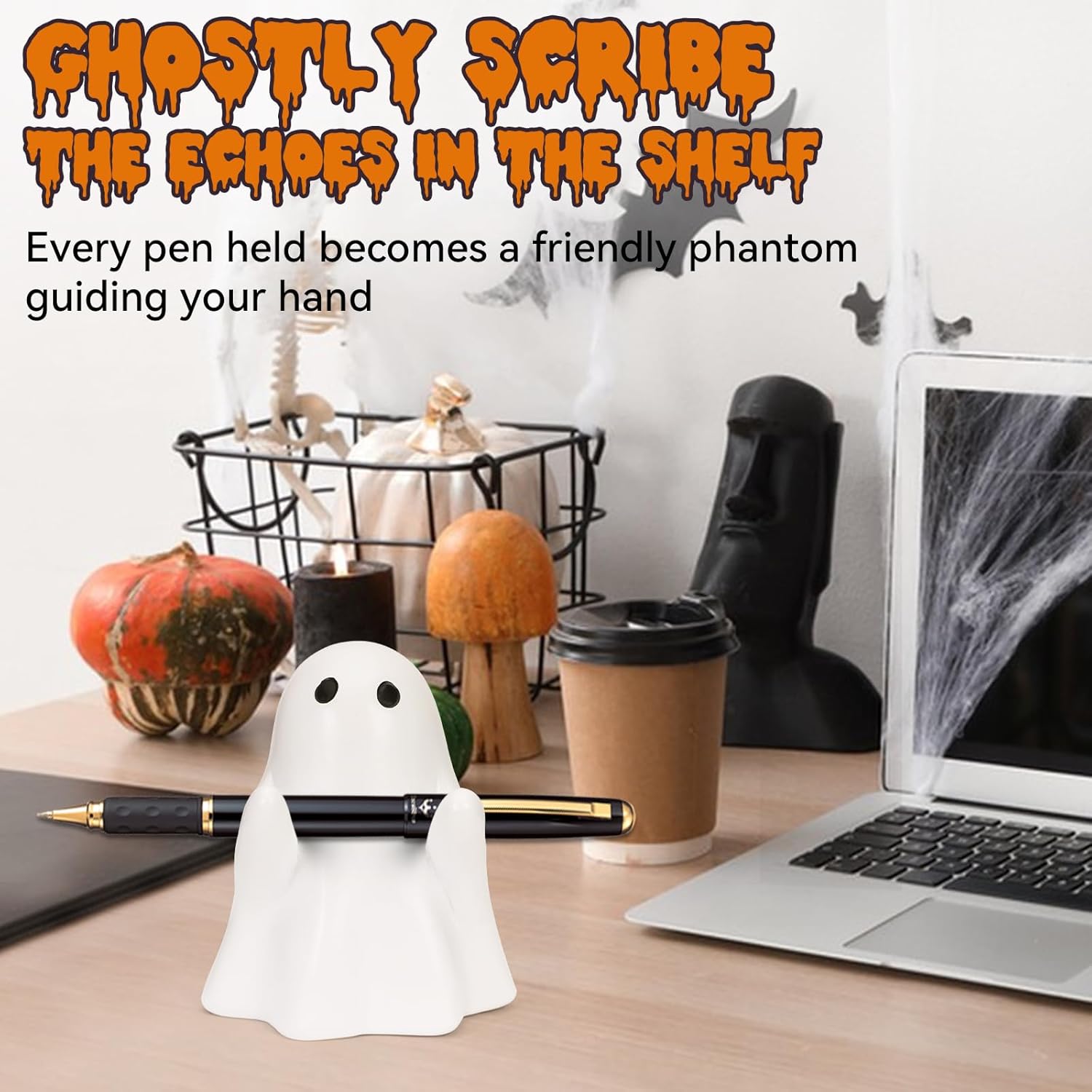 👻✏️ Cute Ghost Pen Holder – Spooky & Fun Desk Organizer! 