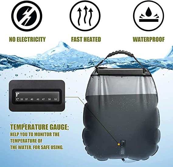 🔥BUY TWO SAVE 20% OFF🤩Outdoor Solar Shower Bag With Thermometer