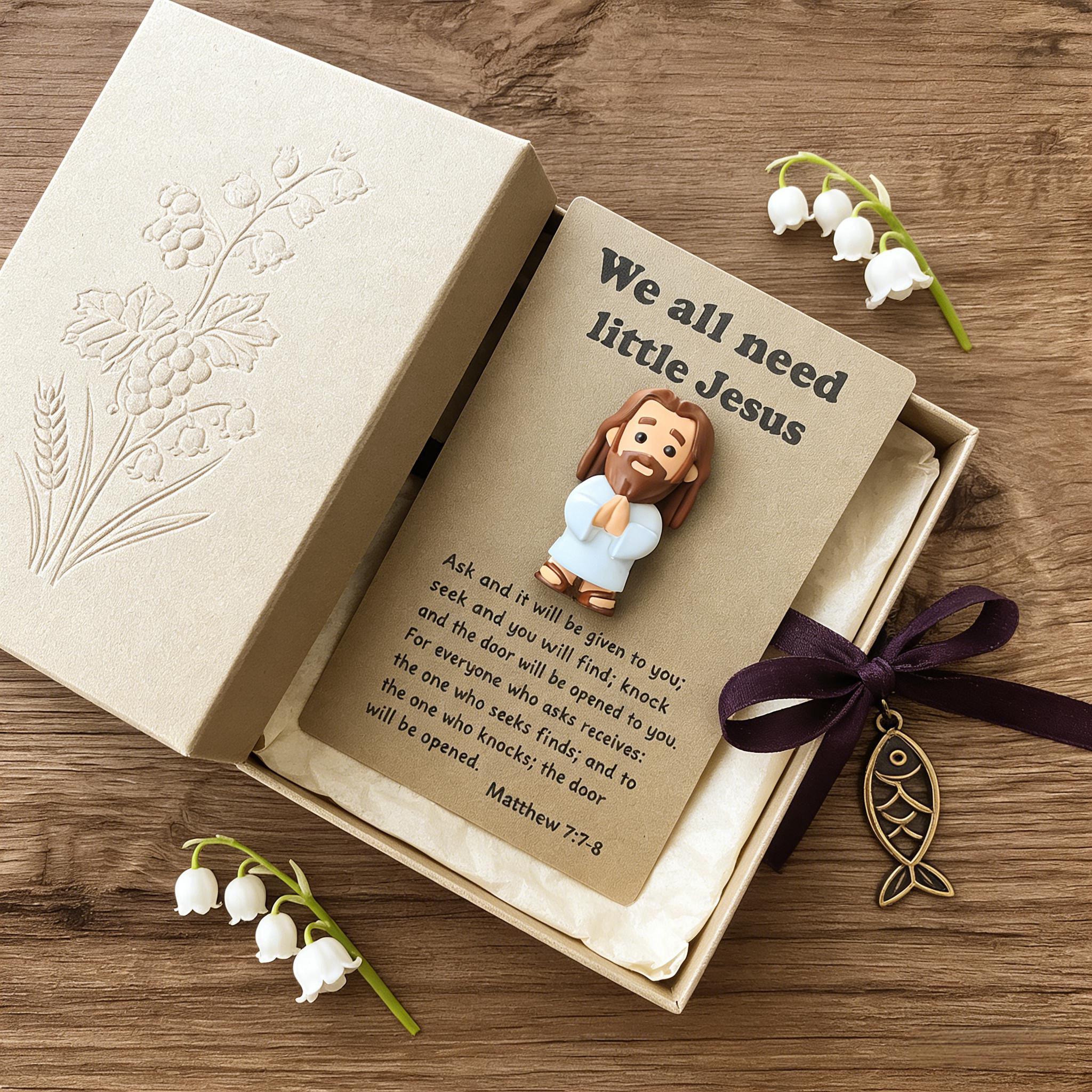 🙏Little Jesus Inspiration Figure with Scripture Card