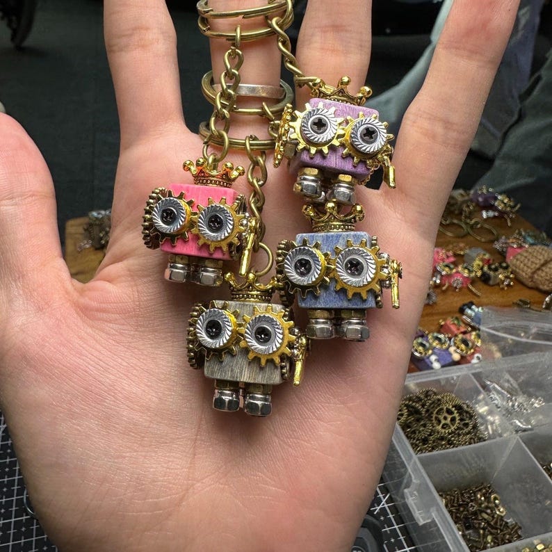 Handmade Royal Guard Robot Keychain
