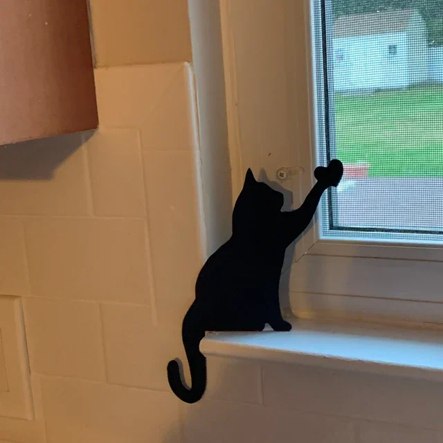 Halloween Black Cat Door Corner Sign Decoration