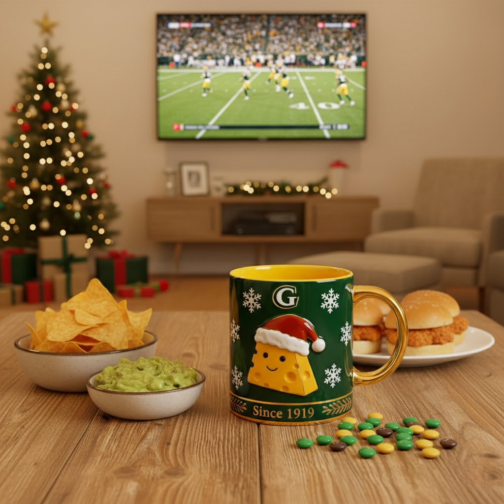 🧀🏈 Green Bay Cheesehead Holiday Mug – Since 1919