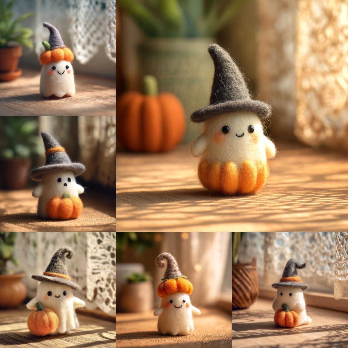 🎃👻Felted Ghost Witch