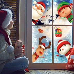Deck Your Windows with Festive Cheer - Christmas Window Stickers Set