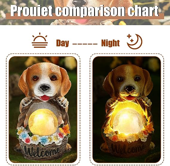 Cute Puppy Solar Waterproof Decor Lamp🐶
