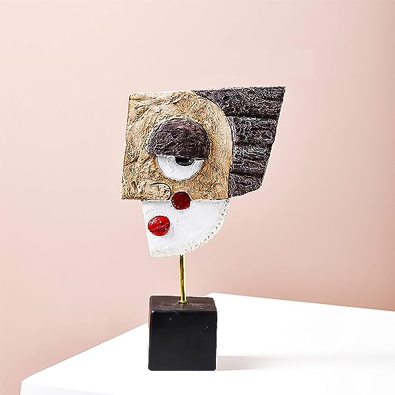 Abstract Human Face Sculpture Modern Art Decor