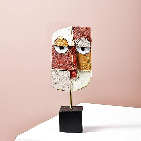 Abstract Human Face Sculpture Modern Art Decor