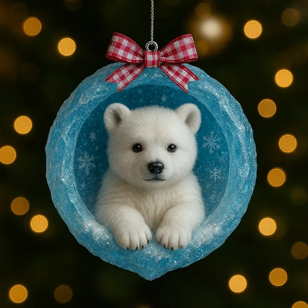 Arctic Animal Christmas Ornament Collection: Frosty Whimsy for Your Tree 🐰🐧