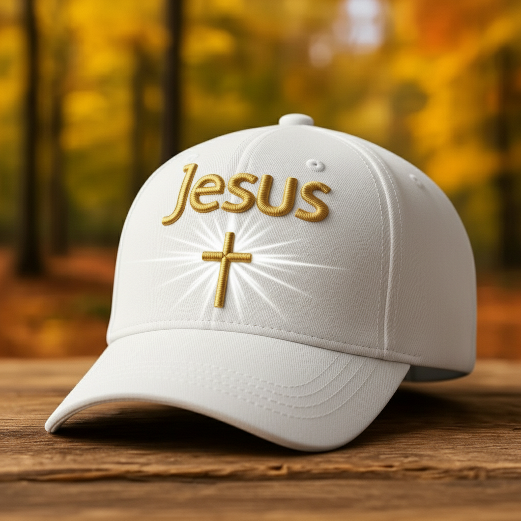 Jesus & Cross Embroidered Baseball Caps