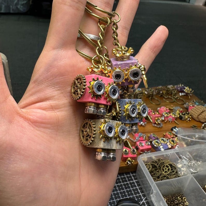Handmade Royal Guard Robot Keychain