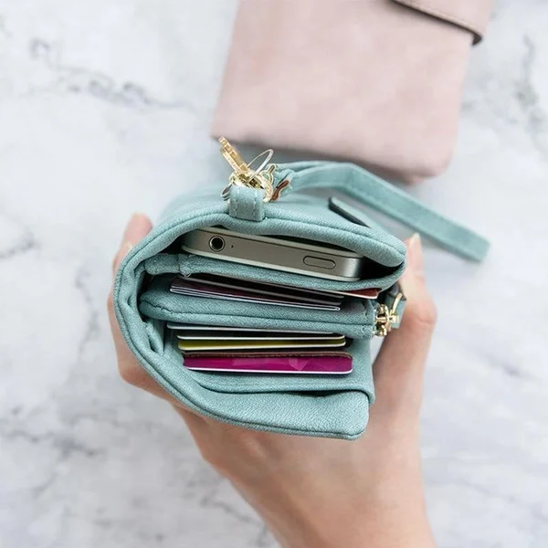 ☀️Mother's Day Hot Sale - Small Trifold Leather Wallet for Women