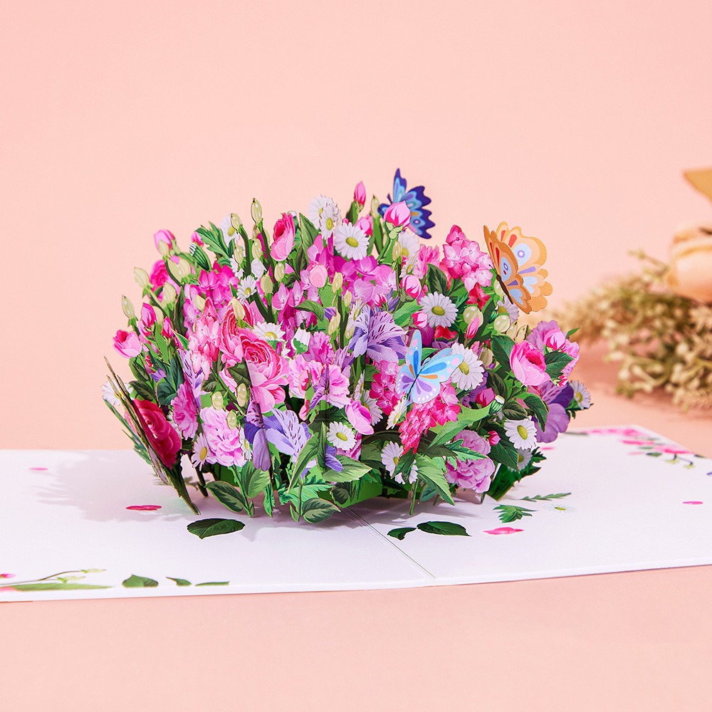 Colorful Floral Box Pop up Card for Mother's Day