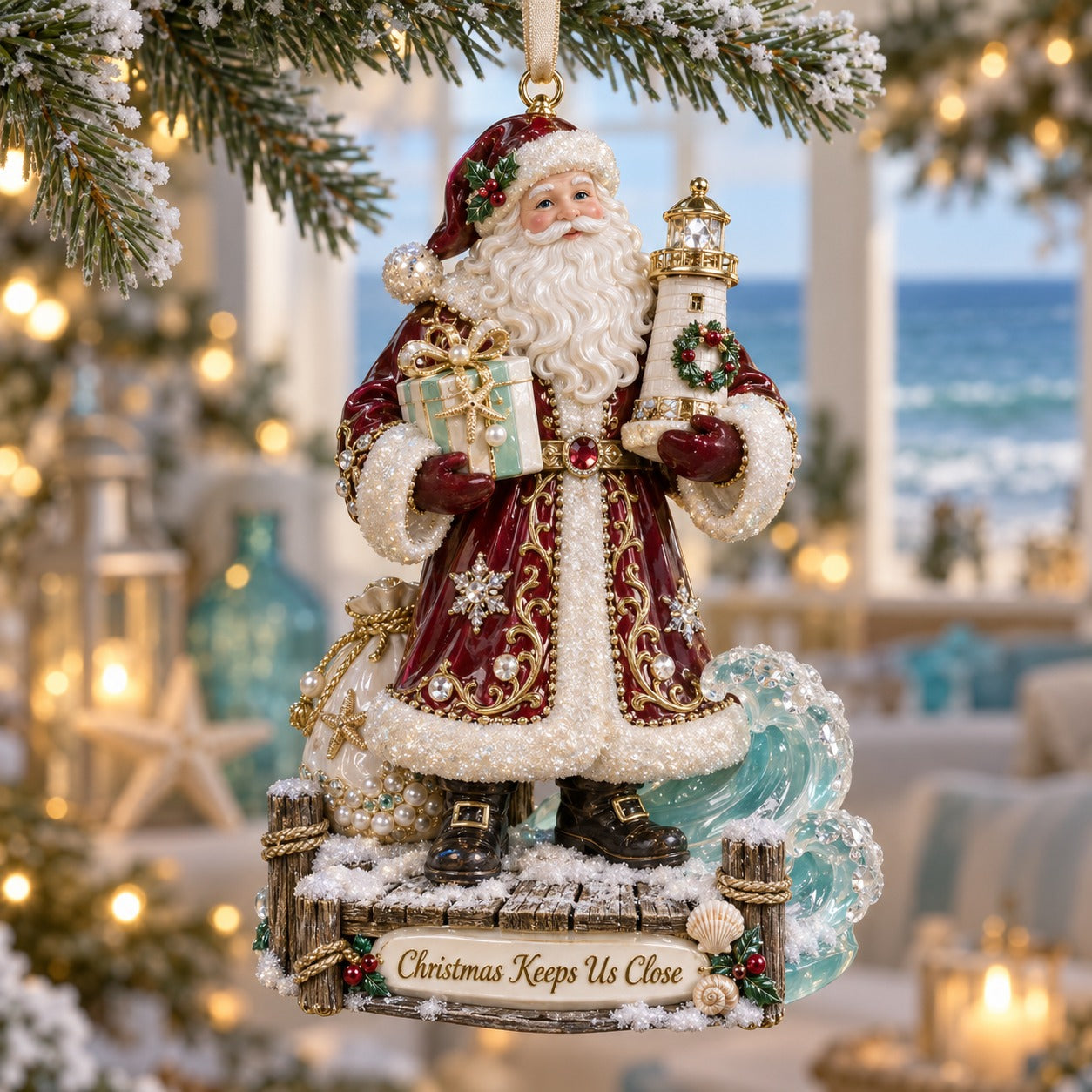 🌊 Coastal Christmas Ornament Collection – Seaside Holiday Keepsake