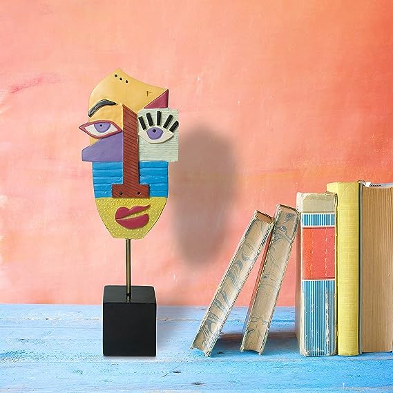Abstract Human Face Sculpture Modern Art Decor