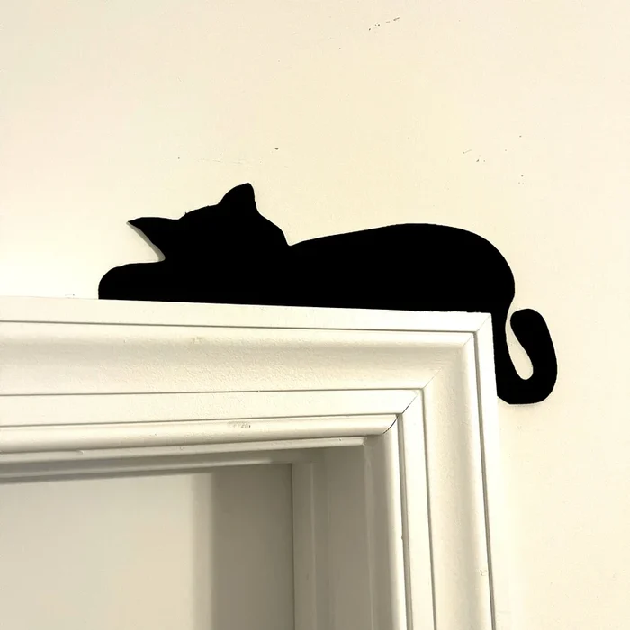Halloween Black Cat Door Corner Sign Decoration