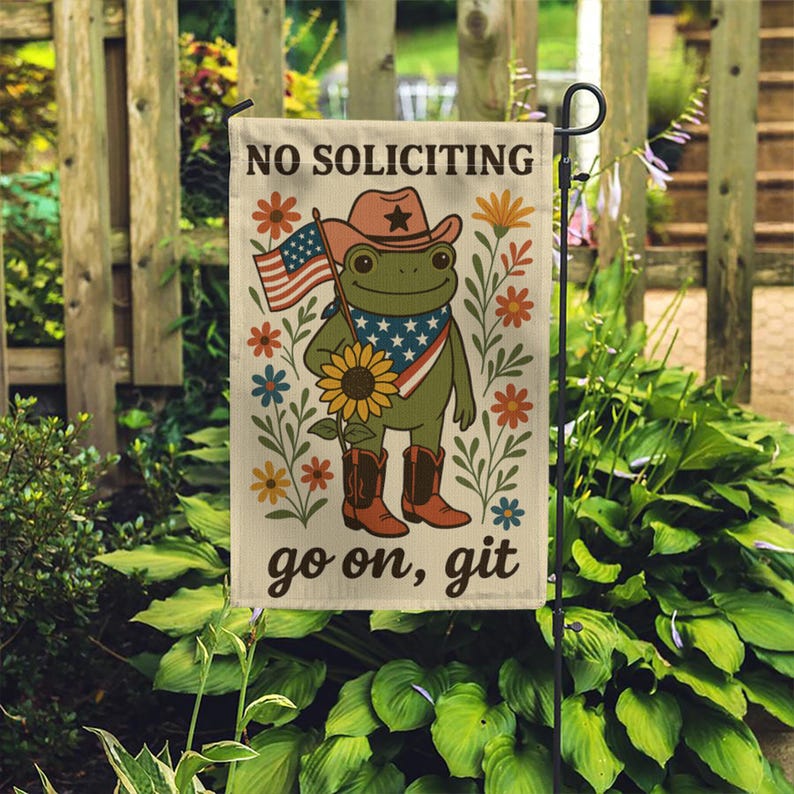 🔥Funny No Soliciting Garden Flags