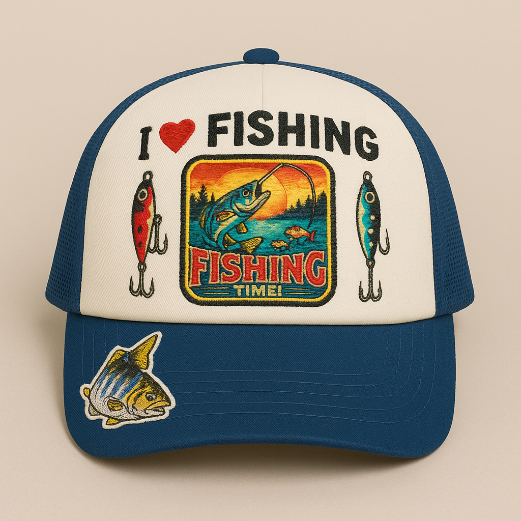 Fishing Time Trucker Hat - Your Ultimate Angling Companion