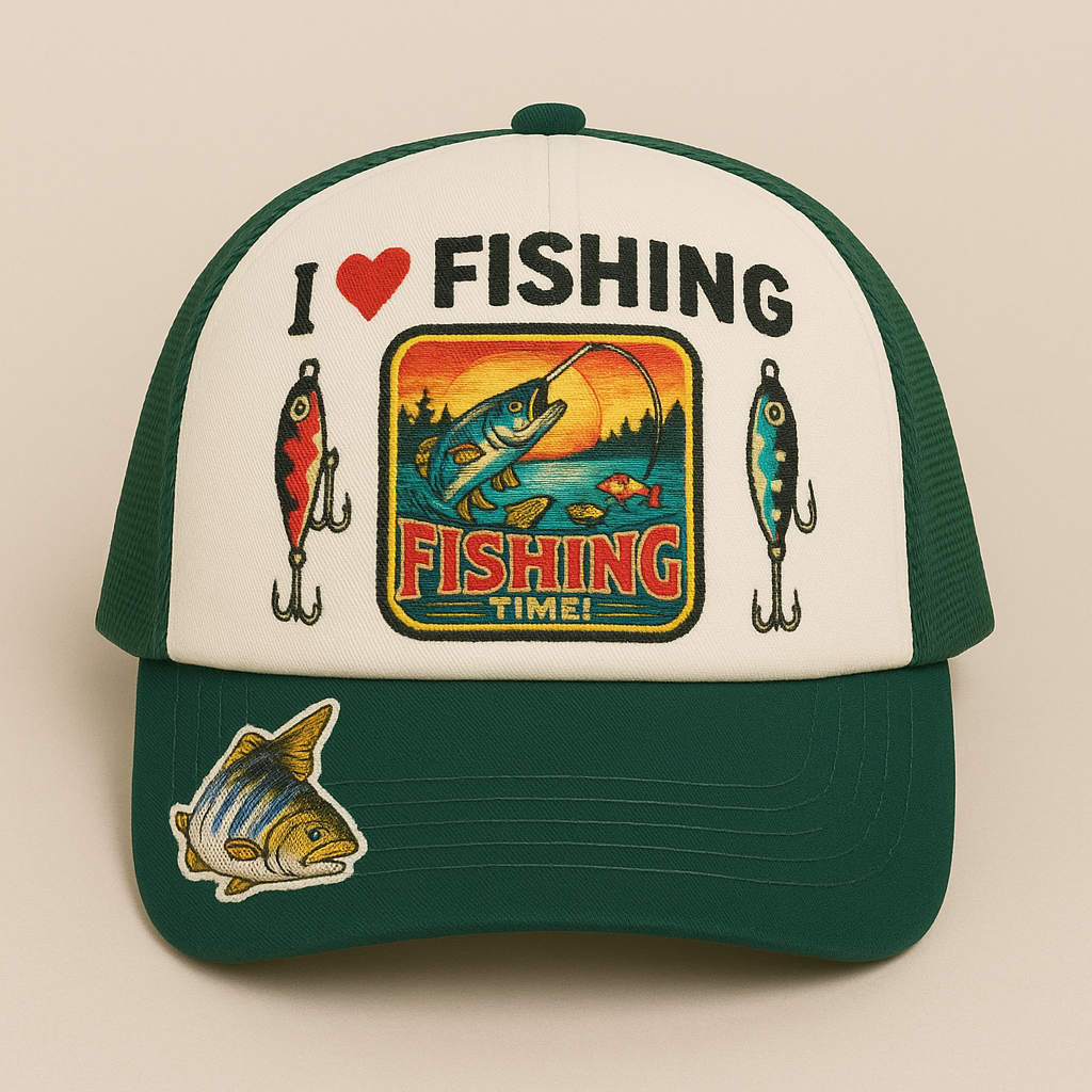 Fishing Time Trucker Hat - Your Ultimate Angling Companion