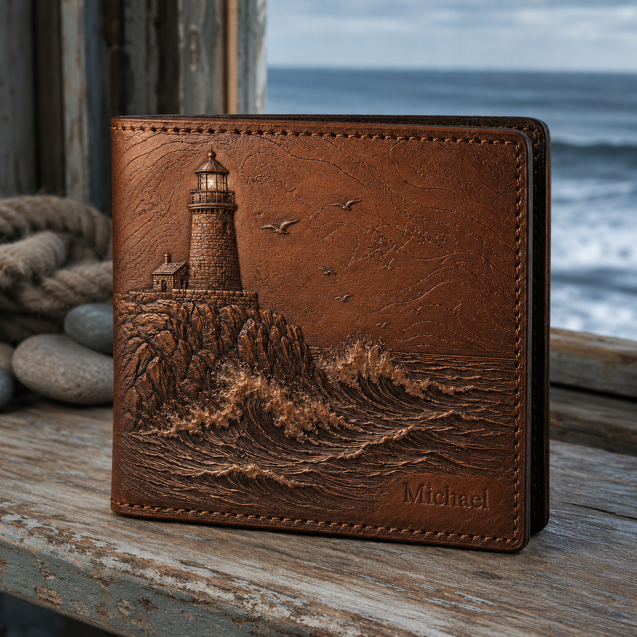 Personalized Heritage & Outdoors Bifold Wallet for Men 🦅🦌