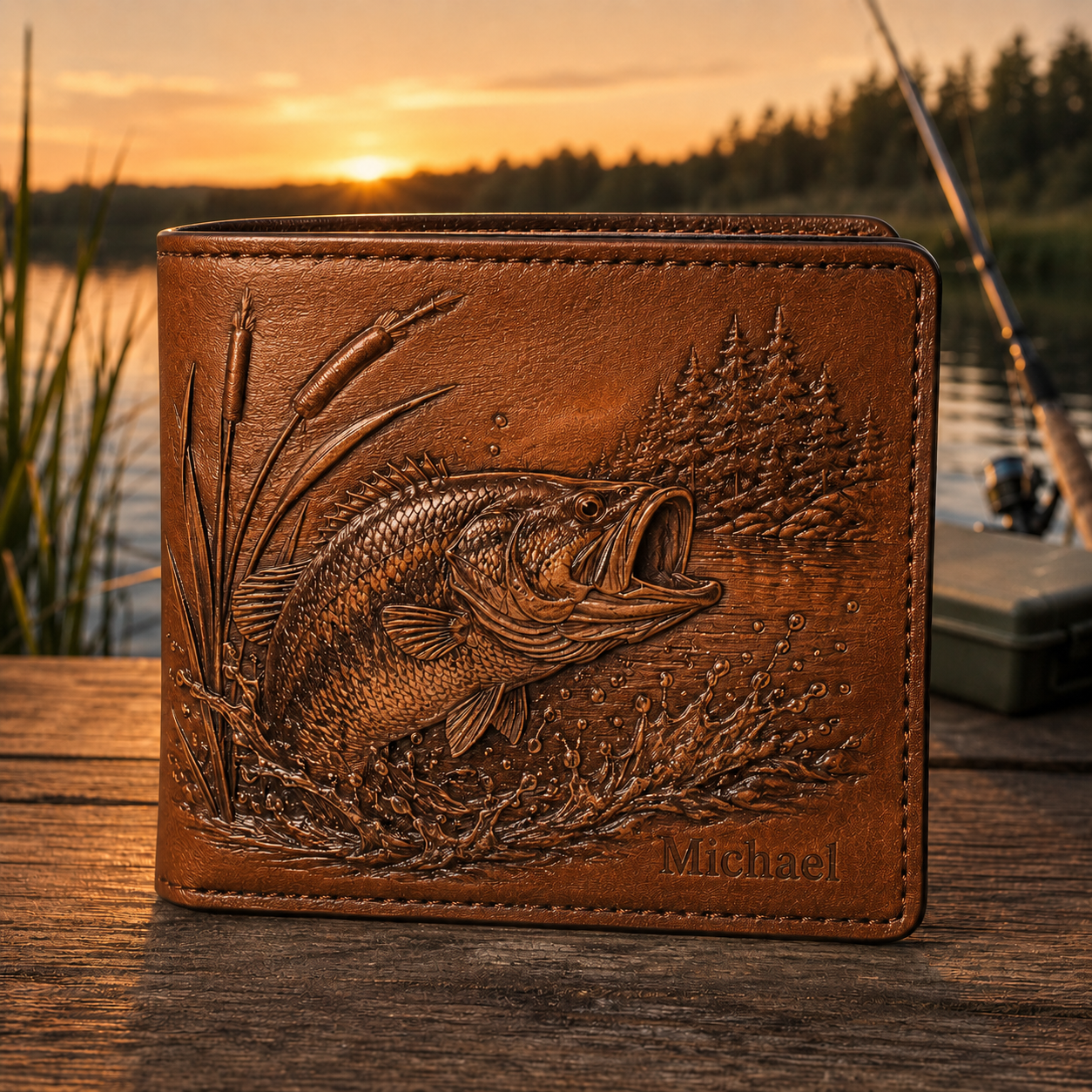 Personalized Heritage & Outdoors Bifold Wallet for Men 🦅🦌